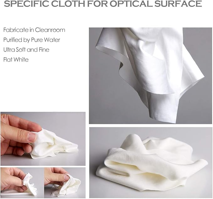 AAwipes Eyeglasses Cleaning Cloths Microfiber Lens Cleaning Cloths for Eyeglasses Optical Grade Lens, Wide Angle Lens, Telephoto Lens,Camera Lens, Microlens, Magnifier,SLR Camera Lens (6"x7", 30 Pack)