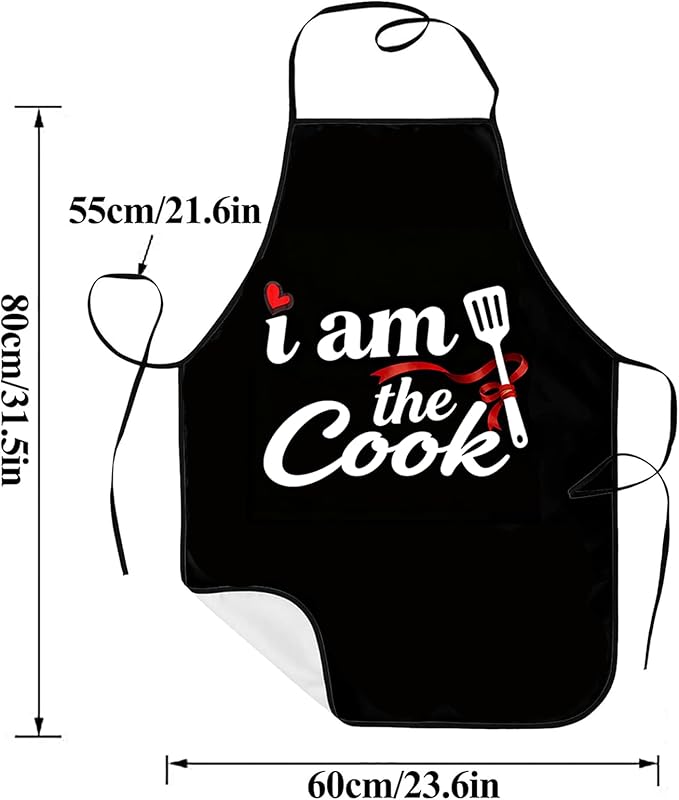 Women Mens Aprons for Cooking,Couple Gifts for Anniversary Valentine's Day, Wedding Gifts for Couples,Funny Kitchen Matching Apron for Bridal Shower,Fathers Day, Birthday, His Hers Engagement Gift
