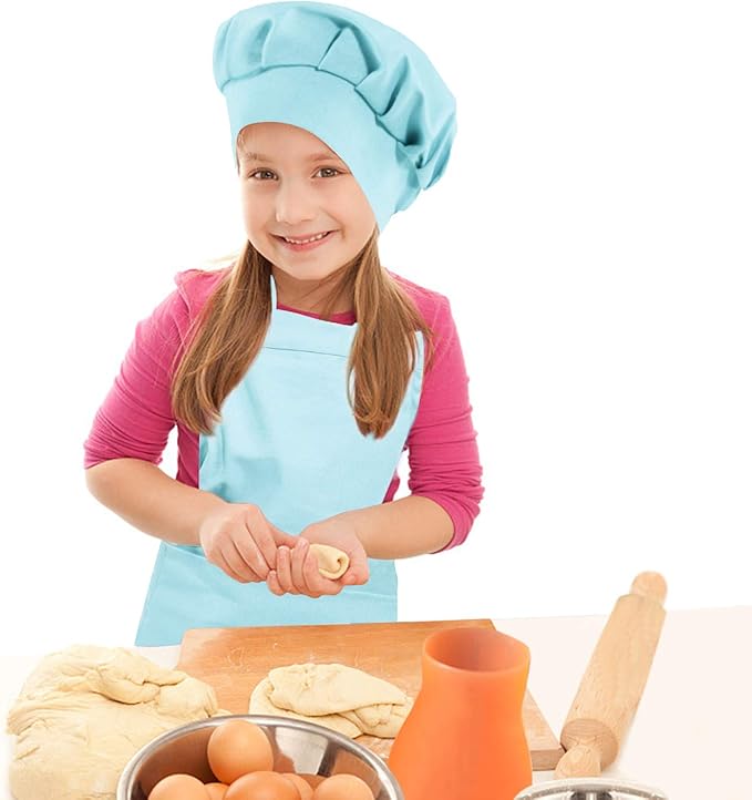 Adjustable Apron and Chef Hat Set for Cooking and Baking