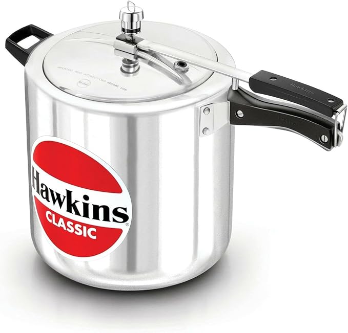 Hawkins 12 Litre Classic Pressure Cooker, Best Inner Lid Cooker, Big Pressure Cooker, Silver (CL12)