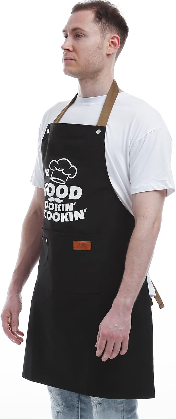 REHAVE Gifts for Dad from Daughter Son, Father's Day Gifts - Birthday, Thanksgiving Gift for Dad, Manly Gift for Friends - Funny Birthday Presents for Him, Brother, Funny Cooking Apron with Pockets