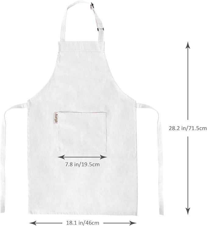 Adjustable Apron and Chef Hat Set for Cooking and Baking - Off White
