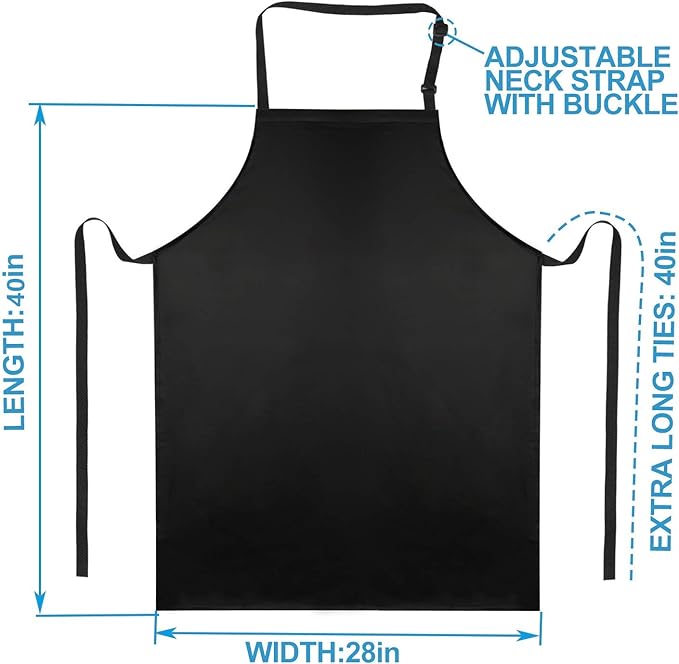 Gotega Waterproof Rubber Vinyl Apron Adjustable Dishwasher Apron - Apron for Women Men Heavy Duty Work Apron