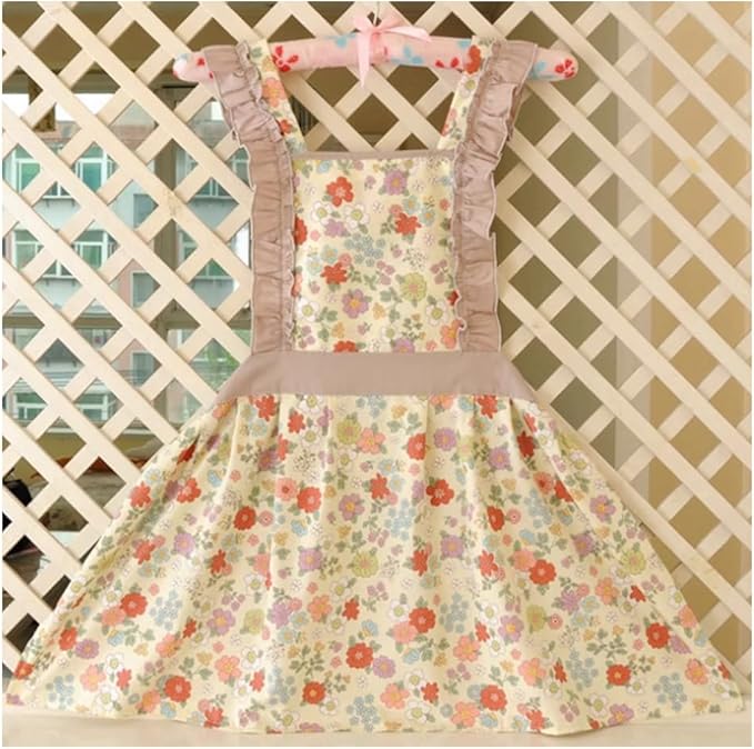 CRB Fashion Kids Cooking Baking Apron | Toddler, Little Girls, Cute Kitchen Chef Aprons