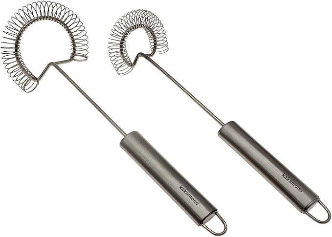2pcsSet Egg Beater Stainless Steel Spring Egg Whisk, Kitchen Milk Egg Beater Whisking,Beating,Magic Hand Held Sauce Stirrer Frother…
