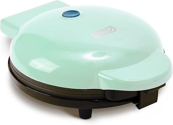 Dash Round Express Electric - Pancake Maker & Eggs Griddle System - Healthy Breakfast Maker - Quick Heat-Up & Easy Cleanup - nonstick surface - Aqua