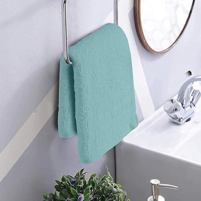 100% Cotton Washcloth - 60 Pack|700 GSM|Soft Face & Body Washcloth|Highly Absorbent|12 x 12 Inch|Aqua