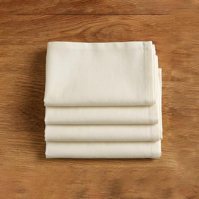 Urban Villa Kitchen Towels 100% Cotton Dish Towels for Kitchen(Set of 6) 20”x30” Dish Cloths Highly Absorbent Kitchen Linen Set with Hanging Loop Perfect for Drying – Ivory.