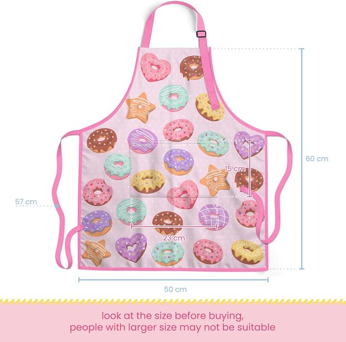 SANDJEST Kids Apron with Chefs Hat Set, Kitchen Apron Gifts