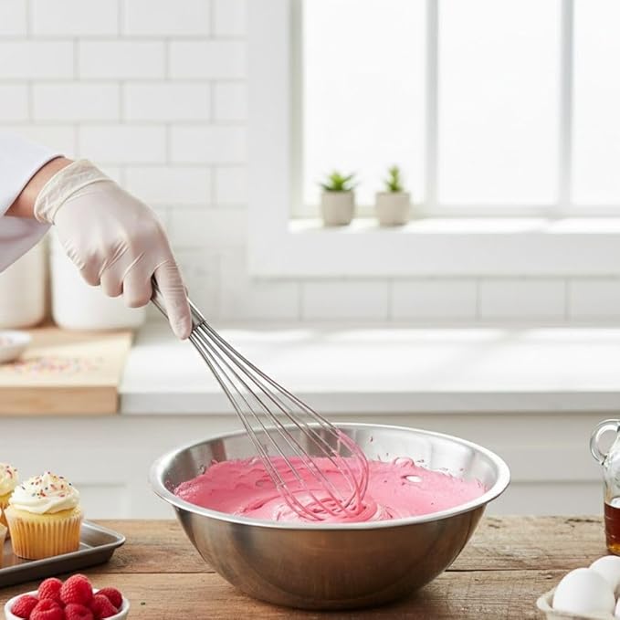 Soro Essentials- 16" Stainless Steel French Whip Whisk with Thick Rigid Wire- Wire Whisk Kitchen Whisk Balloon for Whisking Cooking Beating Blending Stirring Ingredients Mixing Sauces Baking Tools