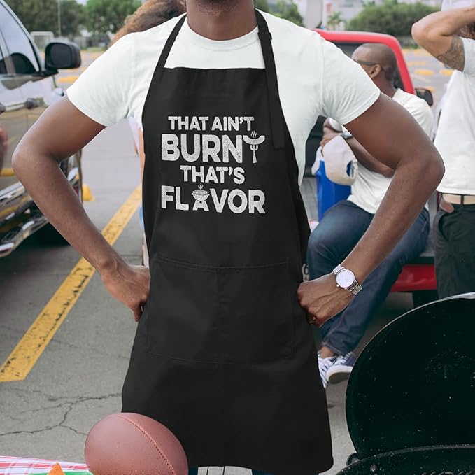 SANDJEST Men's Aprons with Pockets - Funny Aprons for Men BBQ, Kitchen, Cooking - Gifts for Birthday, Birthday