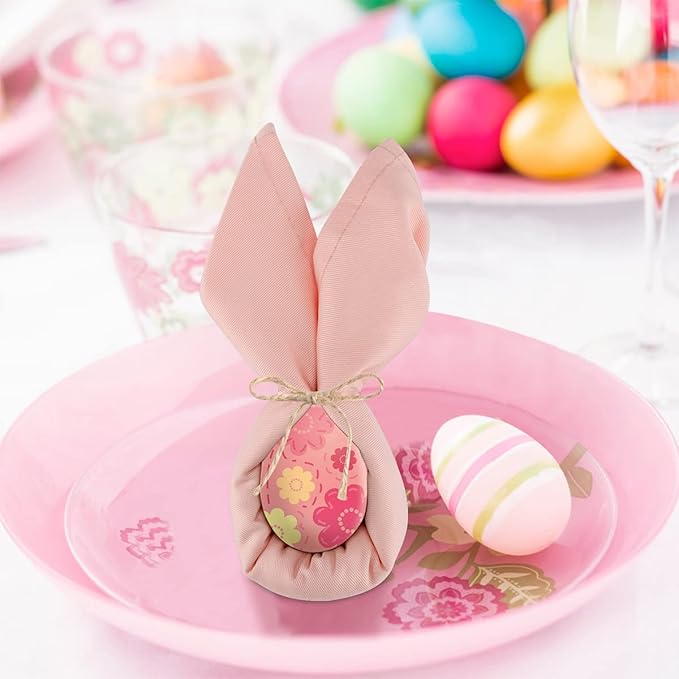 Cloth Napkins Set of 6, 18 x 18 Inches,Vibrant Spring Colors,100% Cotton Napkins for Dinner, Easter Table Decorations,Soft,Thick,Easy to Fold.(6 Colors)