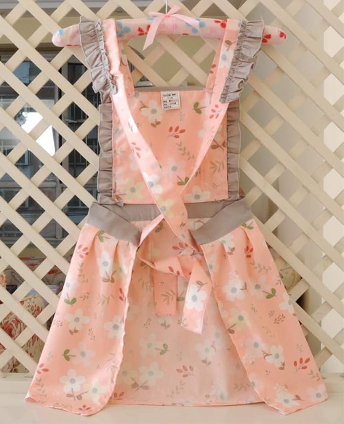 CRB Fashion Kids Cooking Baking Apron | Toddler, Little Girls, Cute Kitchen Chef Aprons