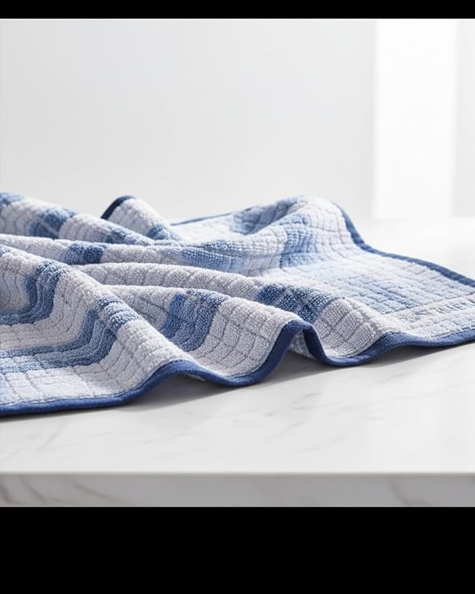 BIOLINEN Natural 6-Piece Luxury Cotton Towel Set - 2 Bath Towels, 2 Hand Towels, 2 Washcloths - Soft Absorbent Towel Pack for Bathroom, Home, Gym & Travel