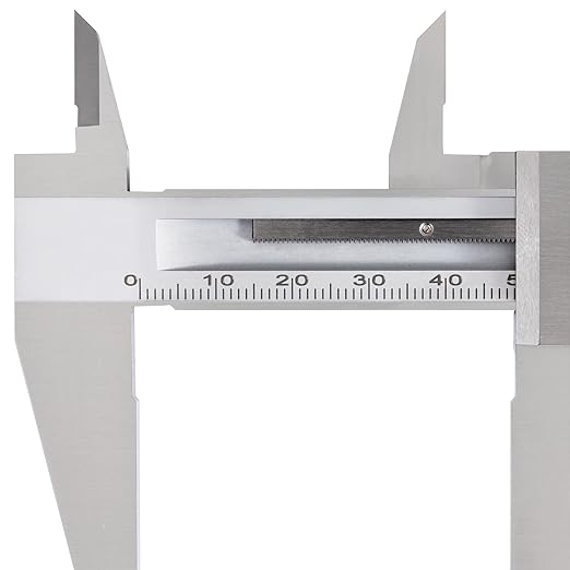 PEC Dial Caliper 0-200mm, Stainless Steel Precision Measuring Tool with Shock-Proof Dial, High Accuracy ±0.04mm