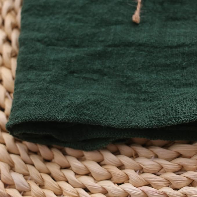 Dinner Cloth Napkins Set of 6,Gauze Napkins 100% Natural Soft Cotton,Washable Spring Cloth Napkins for Wedding Easter Bridal Shower,40 * 40cm (16 * 16 inches),(Dark Green)
