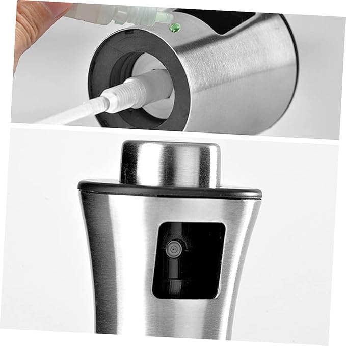 Luxshiny Stainless Steel Oil Spray Bottle Manual Kitchen Oiler for Cooking Roasting Grilling Portable Olive Oil Vinegar Sprayer with Even Mist Dispersion and Reusable Design