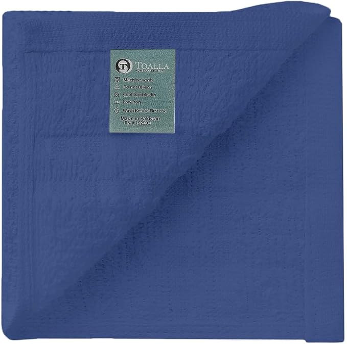 100% Cotton Washcloth 60 Pack|700 GSM|Soft Washcloth For Face|Wash cloths Bulk Pack|Wash cloth For Body And Face|Highly Absorbent|Fingertip Towel|Washcloths For Bathroom|12 x 12 Inche|ROYALBLUE