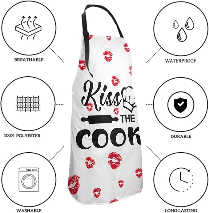 Imiss Waterproof Stain-Resistant Cooking Chef Aprons for Grill BBQ Baking 27 X 31 Inch