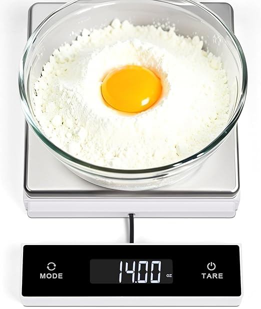 THINKSCALE Digital Kitchen Scale, 11-Pound Stainless Steel Food Scale with Pull-Out Display, 1g/0.01oz Precision for Baking, Cooking, Meal Prep, 6-Unit Conversion