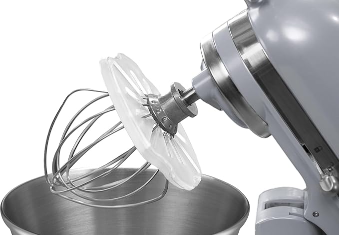 Whisk Wiper® PRO for Stand Mixers - Mix Without The Mess - The Ultimate Stand Mixer Accessory - Compatible With KitchenAid Tilt-Head Stand Mixers - 4.5qt, 5qt (Color: Clear)