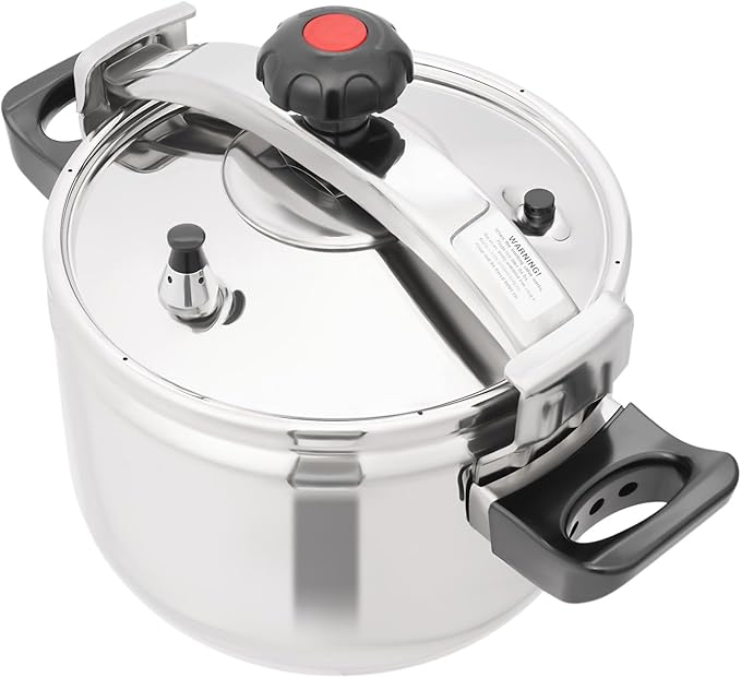 23.25 Qt Pressure Cooker, Stainless Steel Large Capacity Pressure Canner with Double Valves, Clamp On Type Commercial Pressure Stewing Pot for Hotels, Restaurants, Family (23.25 Qt)