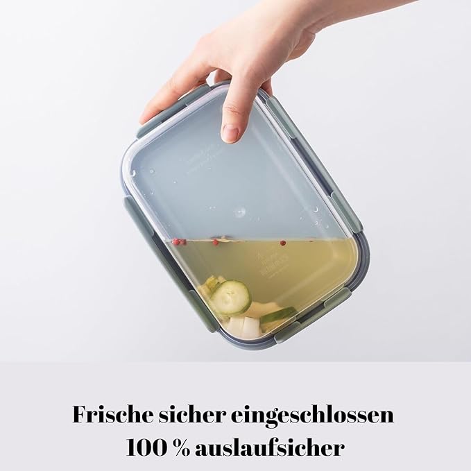 LocknLock HPL404 Classic-Plus Plastic Food Storage Container with Lid for Kitchen, Lunch, Meal Prep, and Leftovers, BPA-Free, Airtight, Leakproof, Microwave, Dishwasher, Freezer-Safe, 910ml