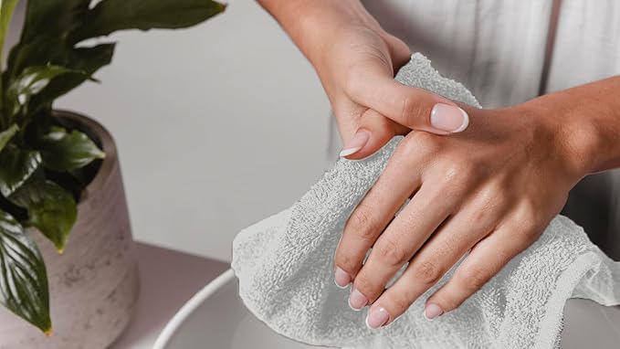 Avalon Towels Cotton Washcloths 24-Pack – 12 x 12 Inch Silver Super Soft & Absorbent Ring-Spun Cotton Wash Cloths for Face, Bath, Spa, Gym, Hotel & Cleaning