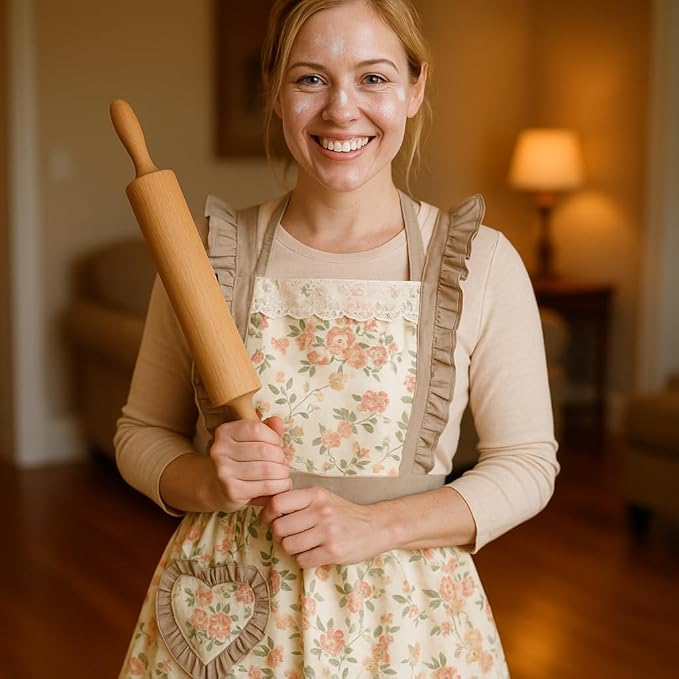 CRB Fashion Womens Cooking Baking Apron | Ladies, Woman, Kitchen Chef Aprons with Pocket