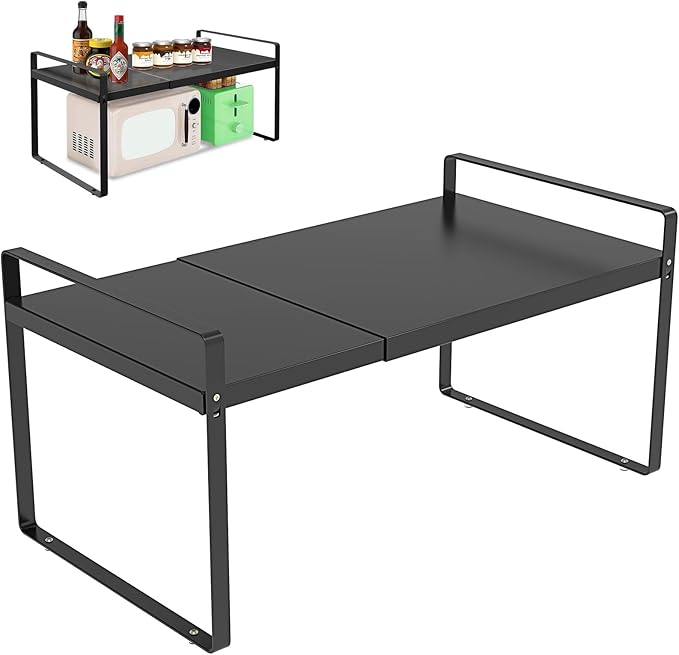 Adjustable Cabinet Shelves 9", Expandable 14~25" Metal Shelving for Pantry & Kitchen Organization (1Pcak)