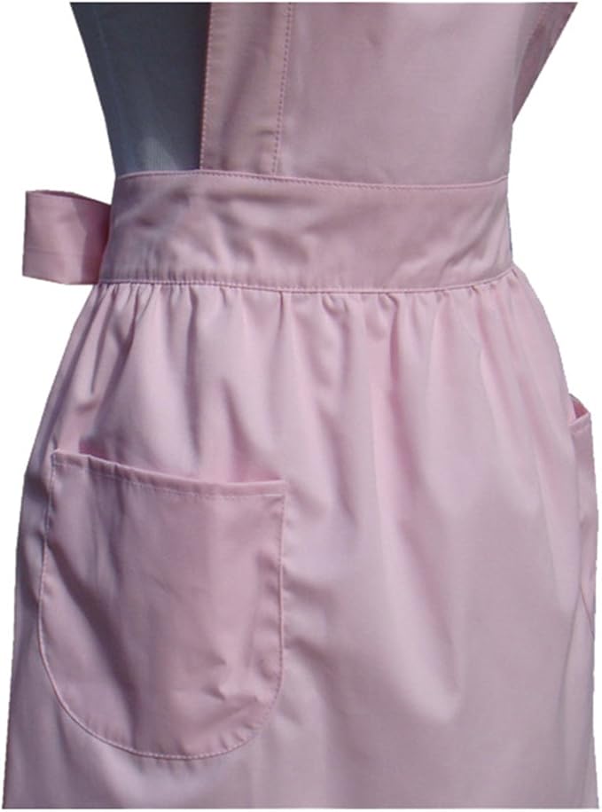 Hyzrz Cute Lovely Cotton Retro Kitchen Cooking Aprons for Women Girls Vintage Baking Apron with Pockets for Mother Gift
