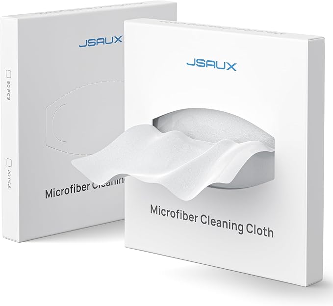 JSAUX Microfiber Cleaning Cloth (100 Total) for Switch 2| Eye Glass Disposable Clean Cloth| Safe for Lens, Eyeglasses, Glasses, Screens, Camera, iPad, iPhone, Phone, Steam Deck, LCD TV Screen and More