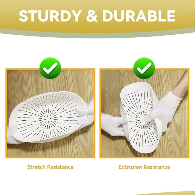 Colander Bowl Set of 2, Nesting Large Capacity Plastic Food Strainer for Pasta, Vegetables and Fruits Washing Draining Basket, Space Saving, BPA Free