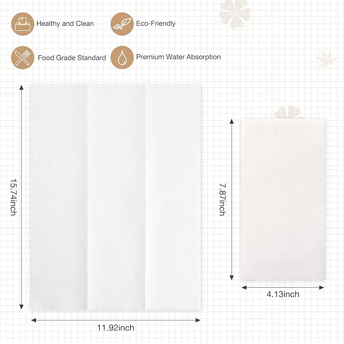 200 Linen-Feel Guest Towels Cloth-Like Hand Towels Disposable Bathroom Napkins Thicken Guest Towel Soft, Absorbent 12" x 17" for Bathroom, Kitchen, Wedding Reception or Dinner Party
