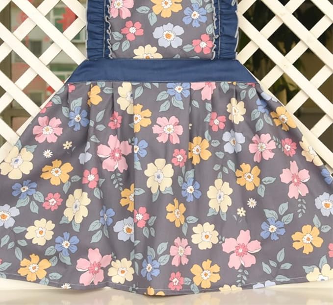 CRB Fashion Kids Cooking Baking Apron | Toddler, Little Girls, Cute Kitchen Chef Aprons