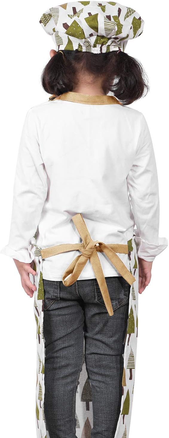 Adjustable Apron and Chef Hat Set for Cooking and Baking