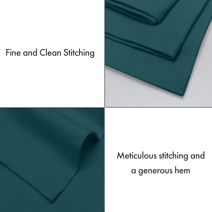 Ruvanti Cloth Napkins Set of 12, 100% Cotton High GSM 18x18 Inches Soft, Washable, Highly Durable & Absorbent, Perfect for Parties, Christmas, Thanksgiving Dinners – Deep Teal