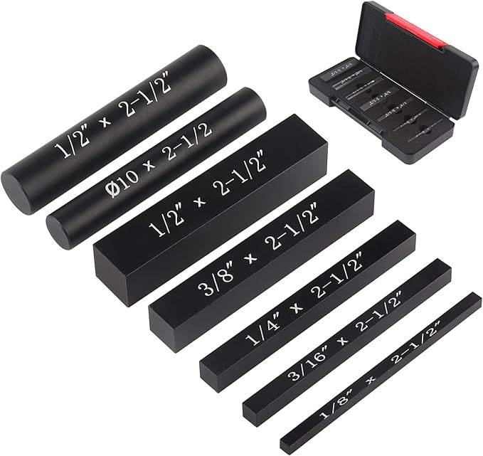 EANOSIC Setup Blocks Height Gauge Set, 7pcs Precision Aluminum Setup Bars for Router and Table Saw Accessories Woodworking Set Up, Bars Include Laser Engraved Size Markings