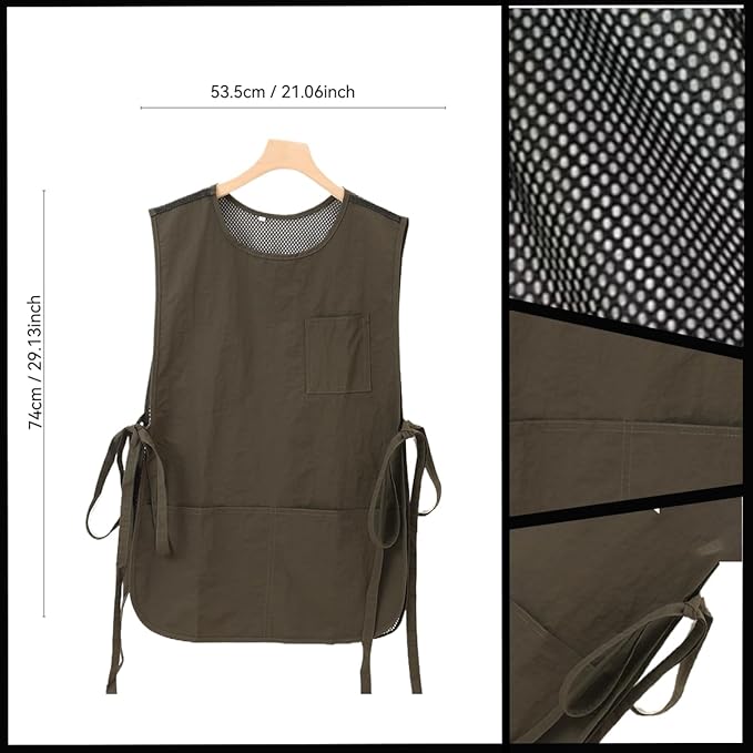 Chef Apron-Cross Back Apron for Men Women with Adjustable Straps and Large Pockets,Canvas