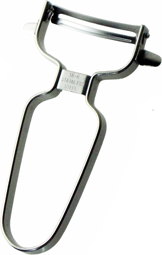 Nagao Tsubamesanjo Peeler, Fits Vegetable Rounds, Curved Peeler, 18-8 Stainless Steel, Dishwasher Safe, Made in Japan
