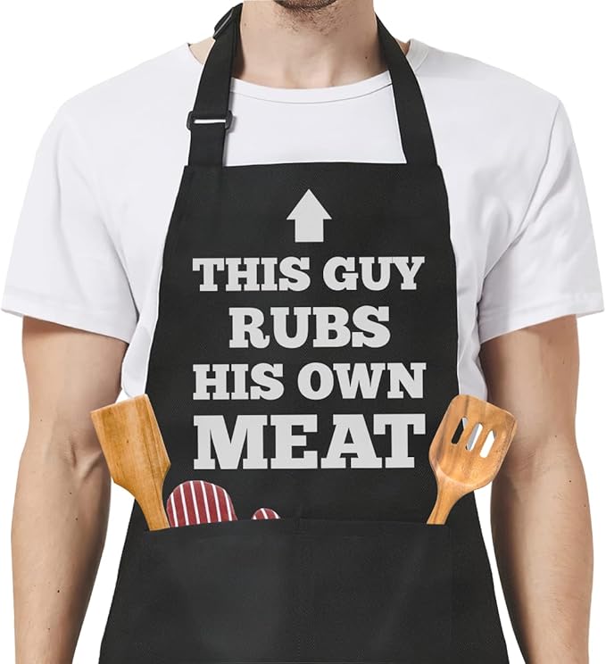 SANDJEST Funny Apron for Dad - Birthday Father’s Day Cooking Grilling Gifts for Mens