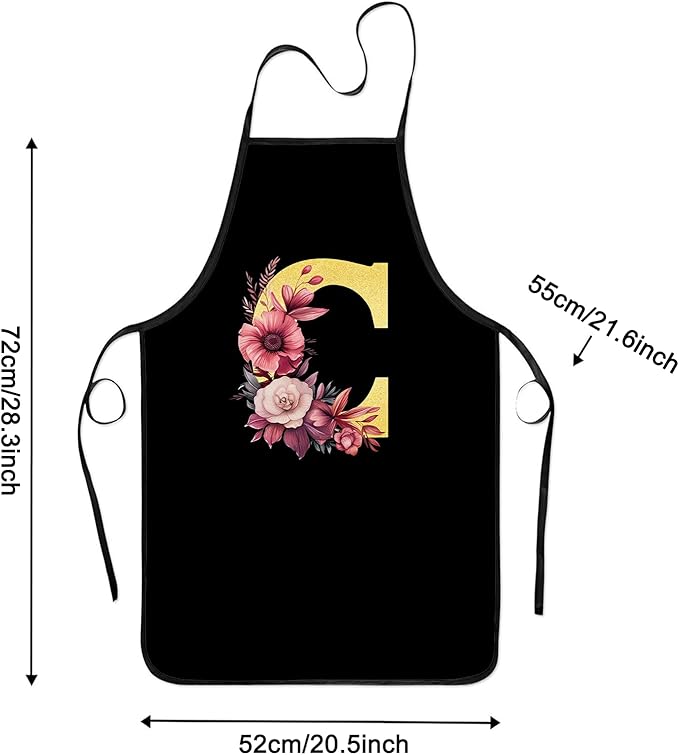 Monogrammed Aprons - A-Z Initial, Letter Aprons for Cooking and Baking