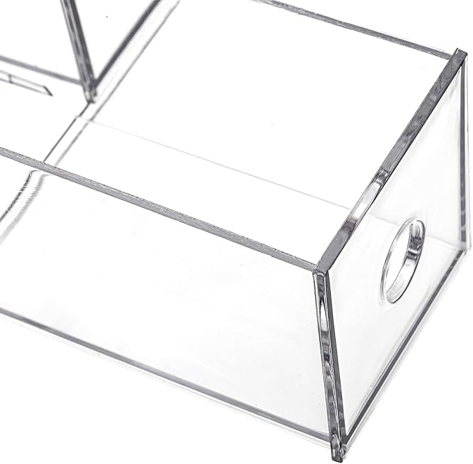 2 Pack Acrylic Storage Drawer Organizer, Dustproof Pen and Marker Storage Organizer for Desk, Clear Makeup Drawer Organizers with 8 Drawers for Art Crafts, Marker, Countertop