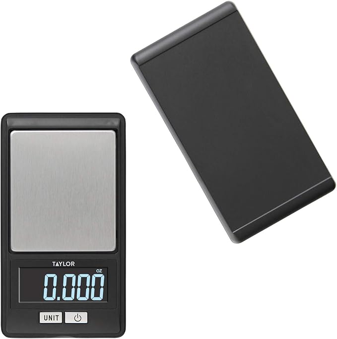 Taylor High-Precision Digital Portioning Scale with Cover, 16OZ/500G, Black