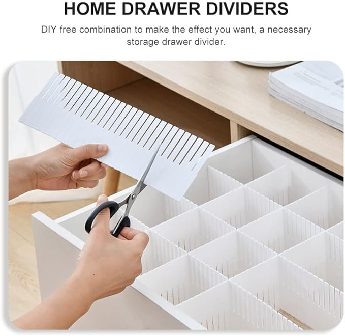 Cabilock 10pcs Multipurpose Drawer Divider Partition Boards for Organizing Socks Underwear and Accessories Home and Storage