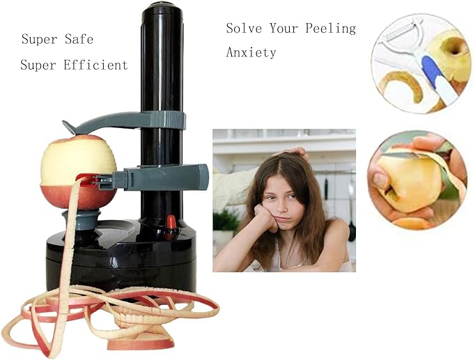 Electric Potato Peeler for Kitchen Vegetable Peelers for Zucchini Carrot Automatic Potato Peeler Electric Peeler Fruit Peeler for Apples Orange Mango Lemon Kiwi Rotate Express