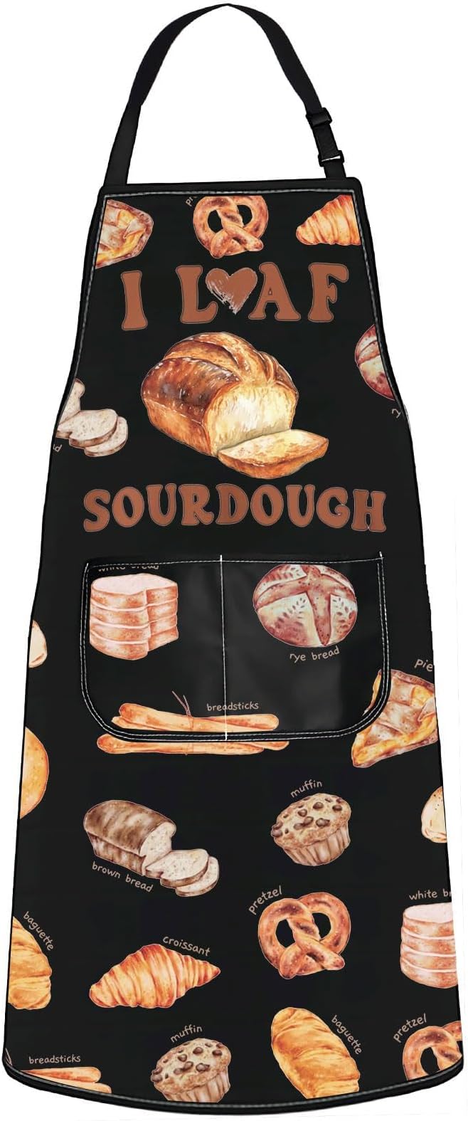 JNIAP Bread Baking Apron Bread Baker Aprons i Loaf Sourdough Baking Mom Gifts Baking Master Apron