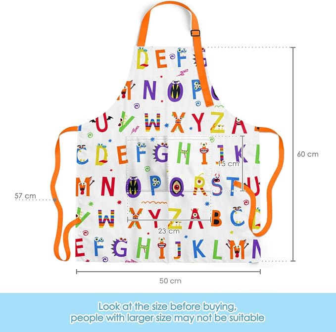 SANDJEST Kids Apron with Chefs Hat Set, Kitchen Apron Gifts