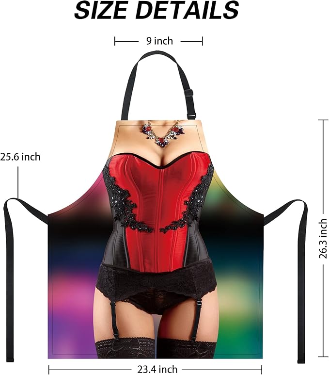 Sexy Aprons for Women Funny Kitchen Cooking Apron for House Warming Party Christmas Gag Gift Exchange