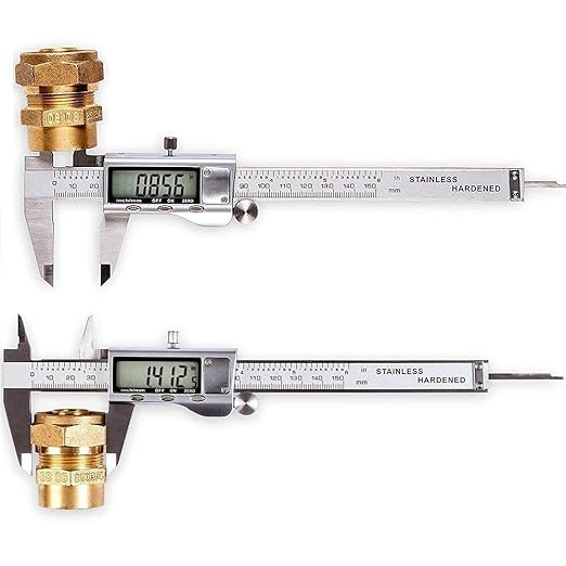 Digital Caliper, IP54 Waterproof Stainless Steel Caliper Measuring Tool, Vernier Caliper with Huge LCD Screen, Auto - Off Feature, Inch and Millimeter Conversion (6 Inch /150 mm)
